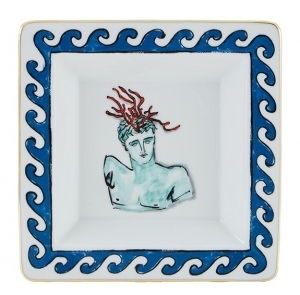 Ginori Il Viaggio Di Nettuno White Small Square Vide Poche - 7"